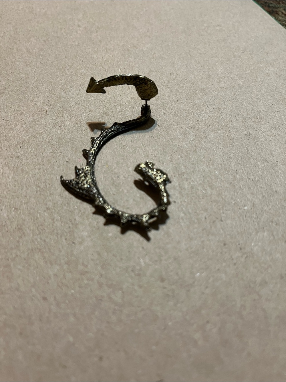 Dragon Ear Cuff earringin Antiqued Metallic Finish